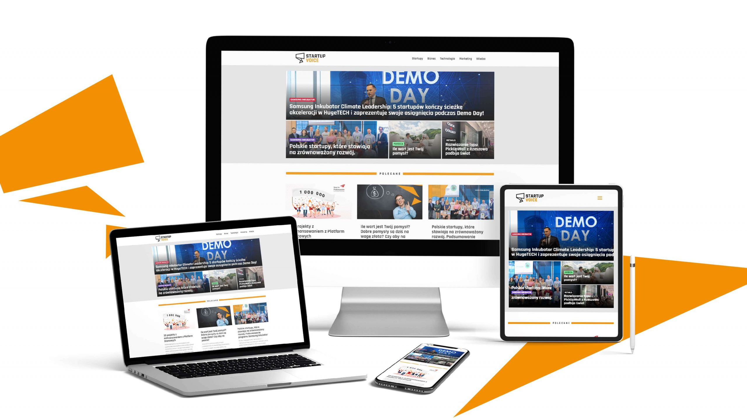 StartupVoice portfolio mockup
