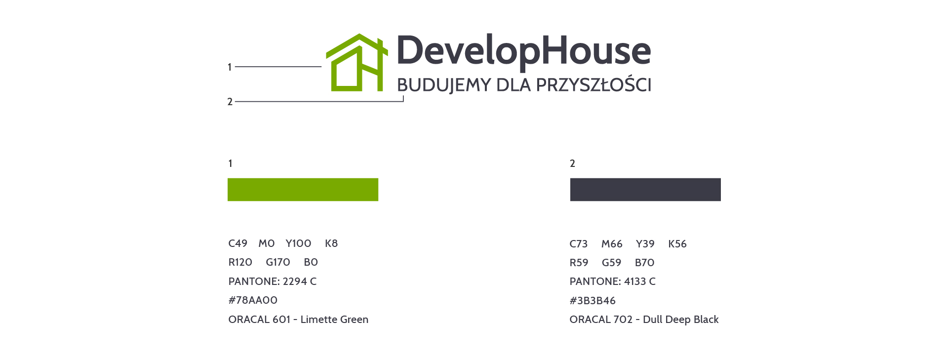 DevelopHouse logo kolorystyka DevelopHouse logo kolorystyka