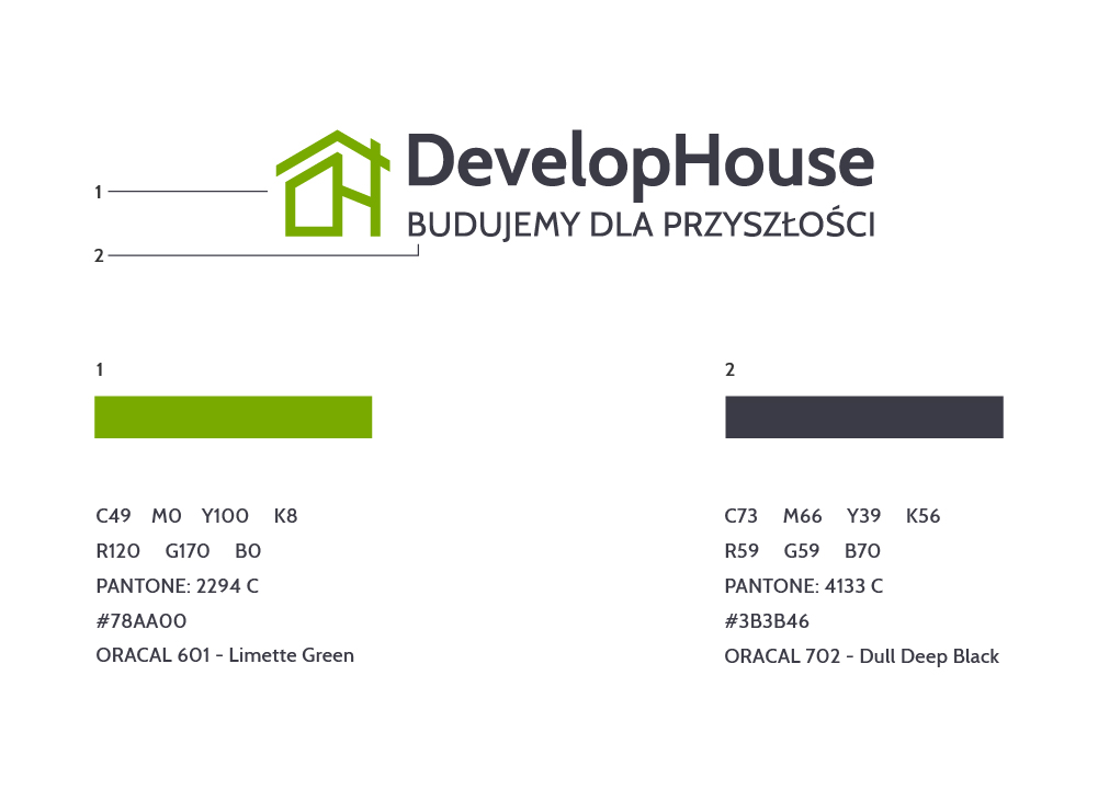 DevelopHouse logo kolorystyka DevelopHouse logo kolorystyka